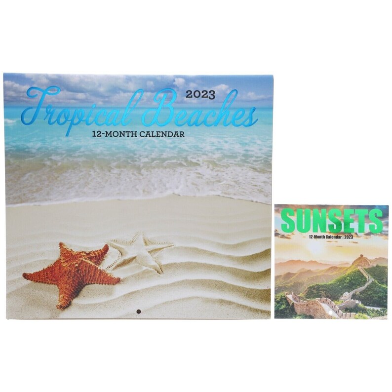 2023 Tropical Beaches Calendar 11x12in. With Sunsets Mini Etsy