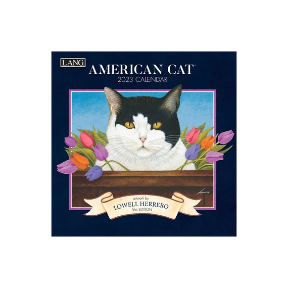 Lang American Cat 2023 Mini Wall Calendar Etsy