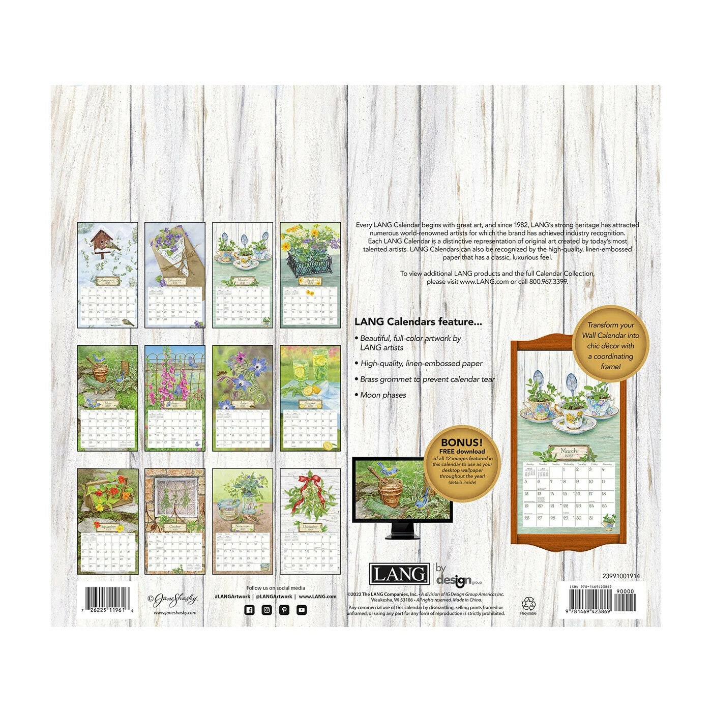 Lang Herb Garden 2023 Wall Calendar Etsy