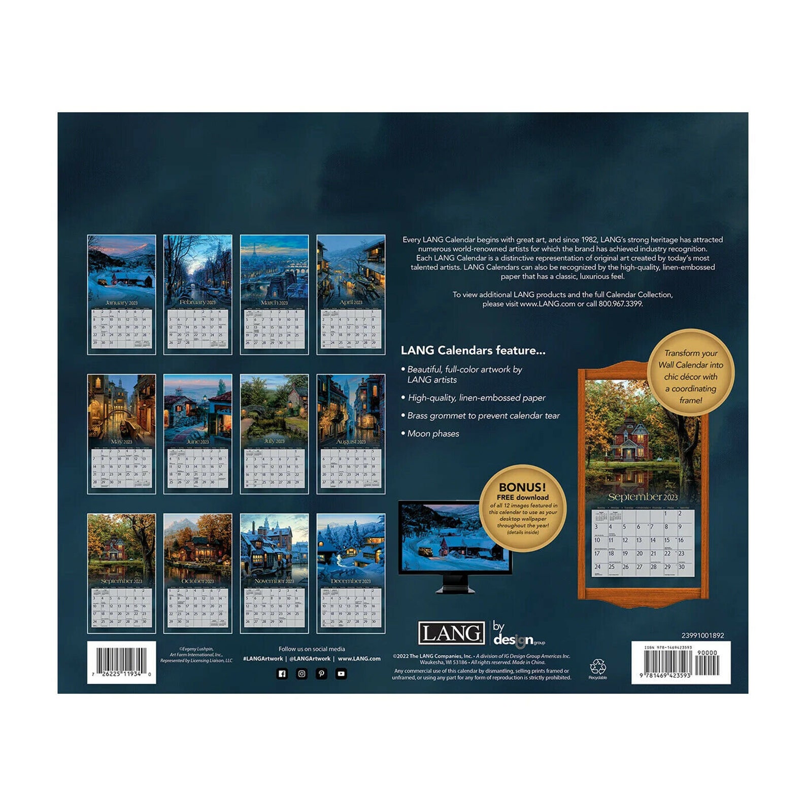 Lang Calendar 2023 Lang Around the World 2023 Wall Calendar Etsy