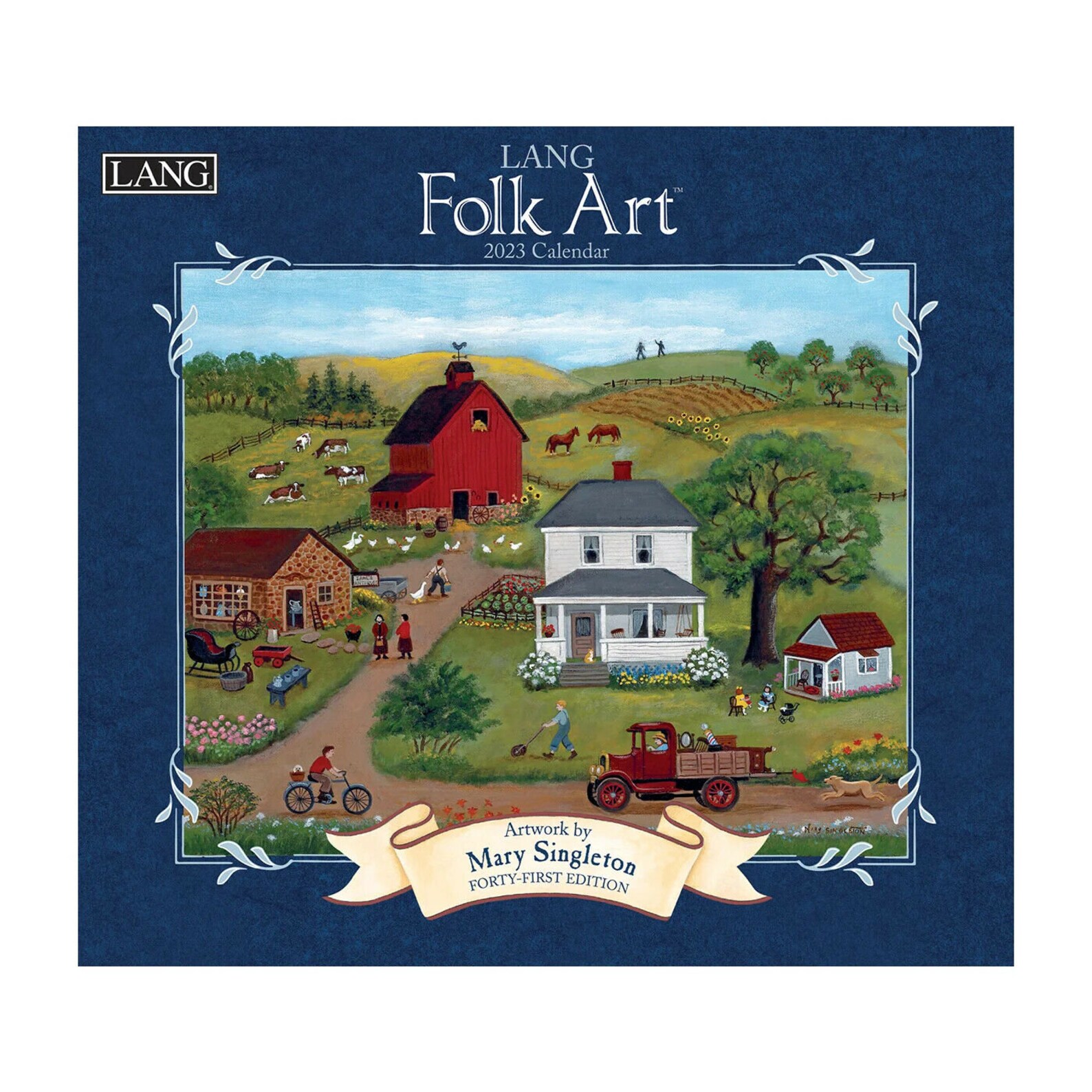 Lang LANG Folk Art 2023 Wall Calendar Etsy