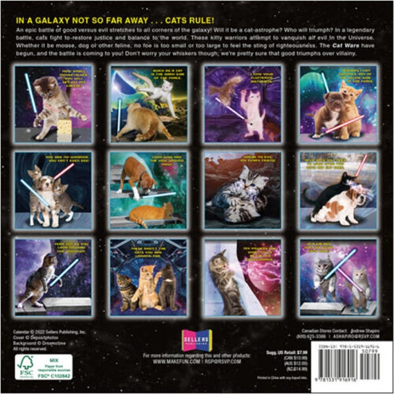 Sellers Publishing Cat Wars 2023 Mini Calendar - Etsy Israel sellers-publishing-cat-wars-2023-mini-calendar-etsy-israel