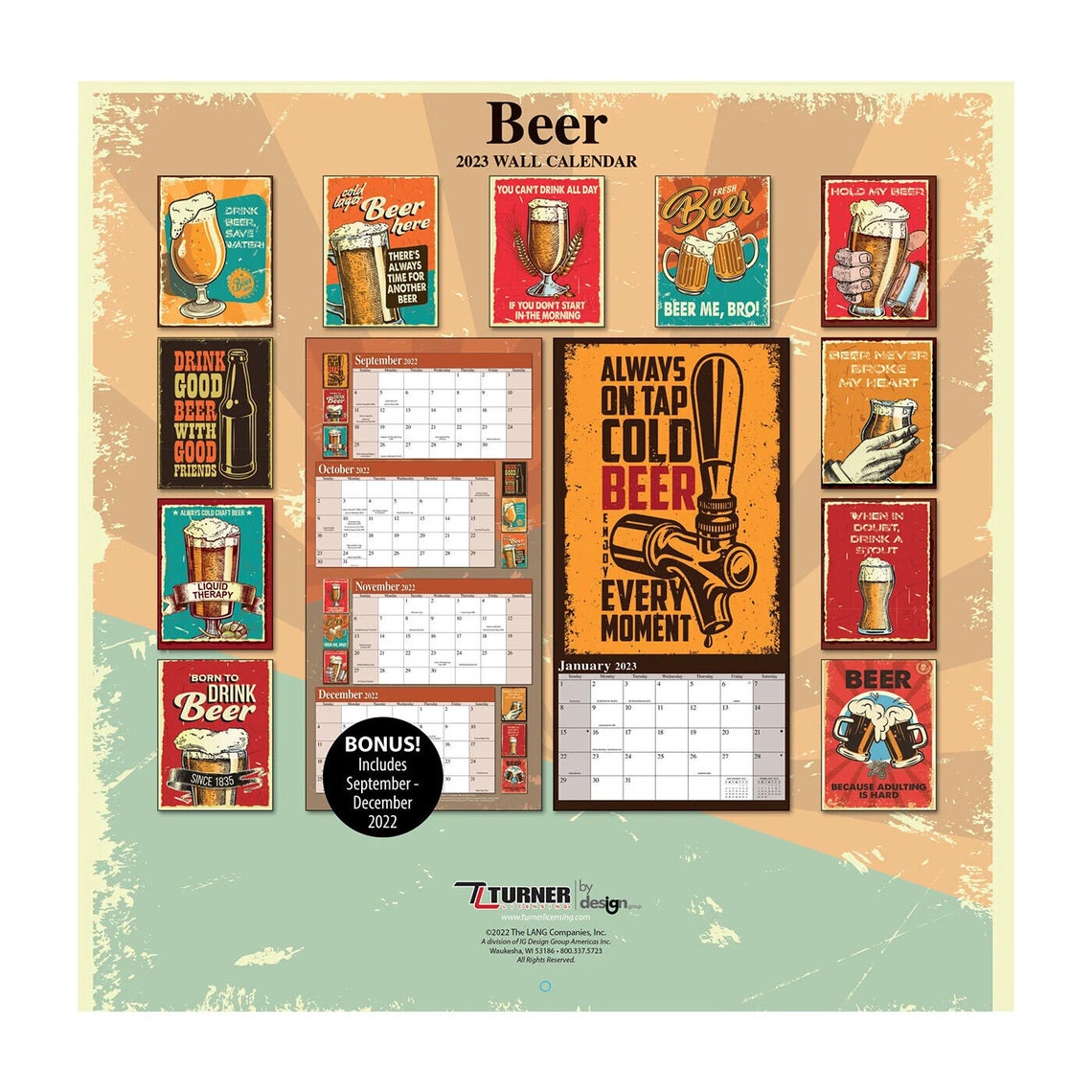 Turner Beer 2023 Wall Calendar Etsy