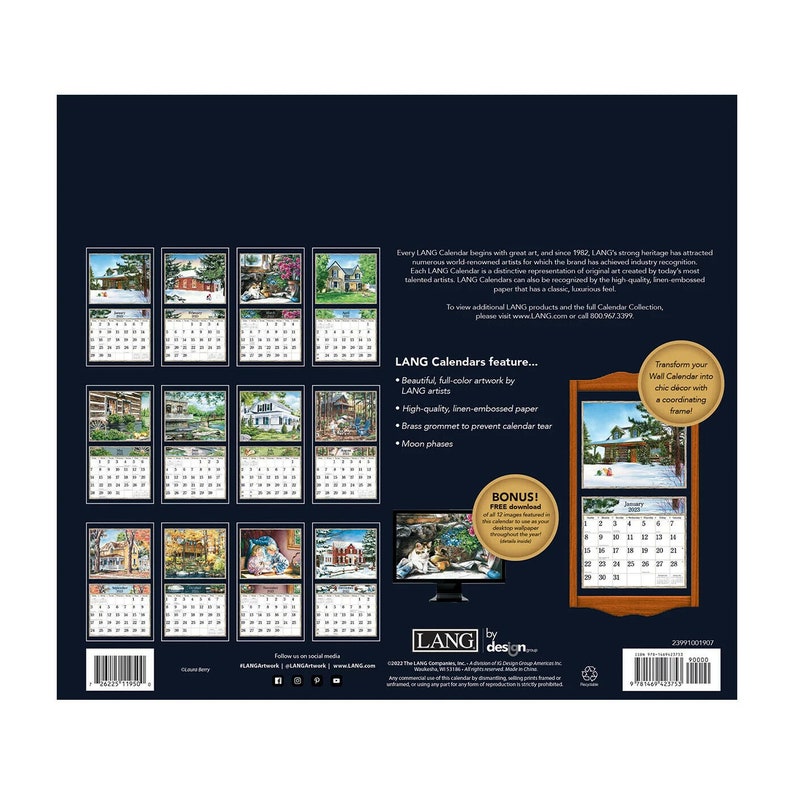 Lang Country 2023 Wall Calendar Etsy