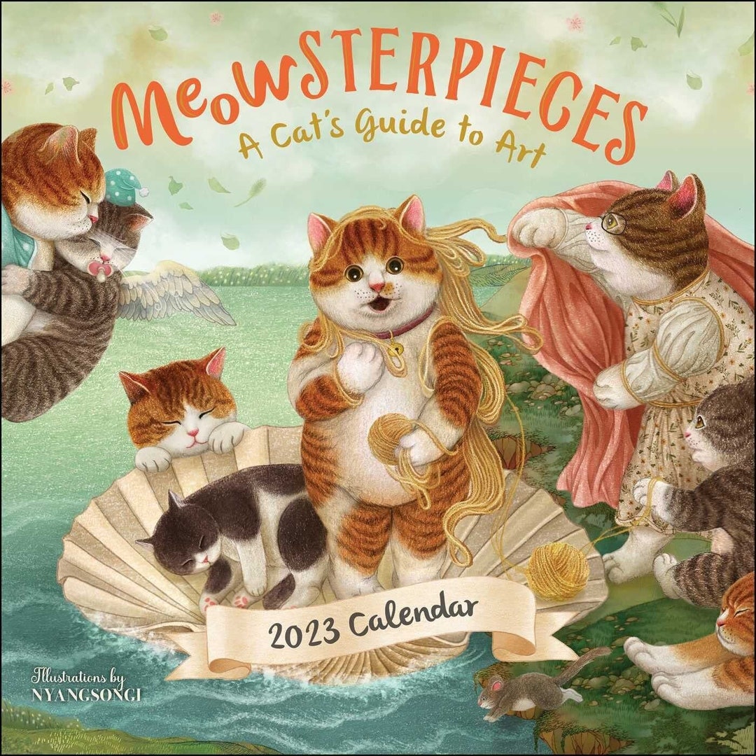 Harry Abrams Meowsterpieces 2023 Wall Calendar A Cat's Etsy