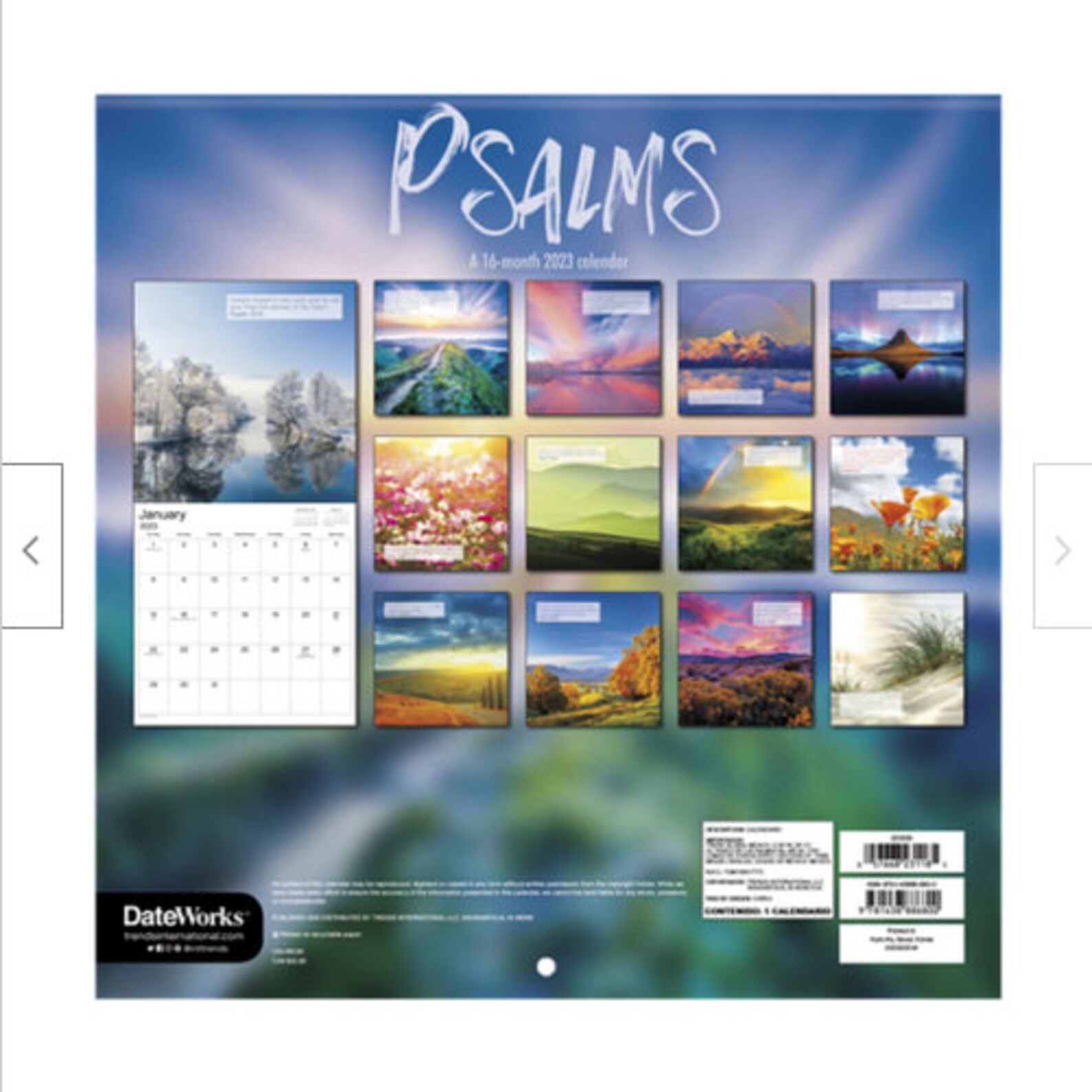 Trends International 2023 Psalms Wall Calendar Etsy