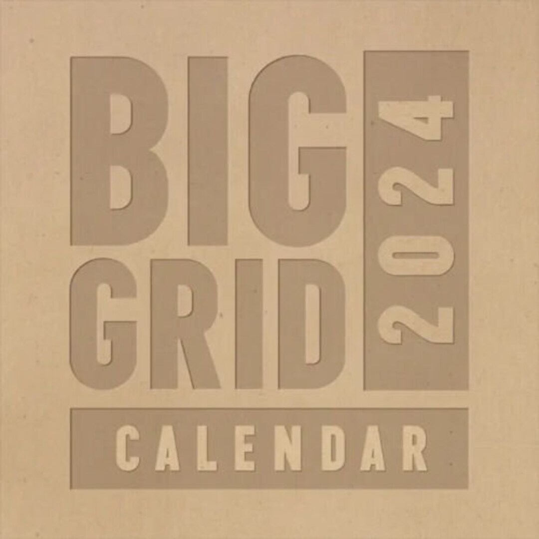 TF Publishing 2024 Big Grid Kraft Wall Calendar Etsy