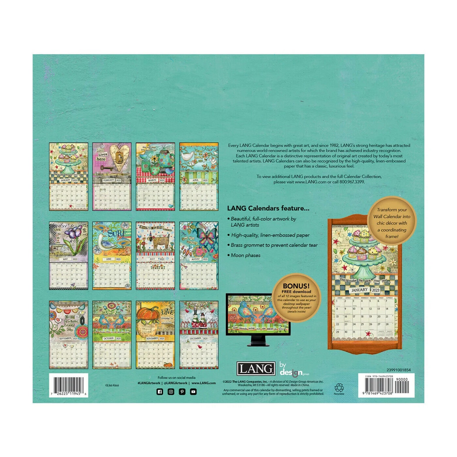 Lang Color My World 2023 Wall Calendar Etsy