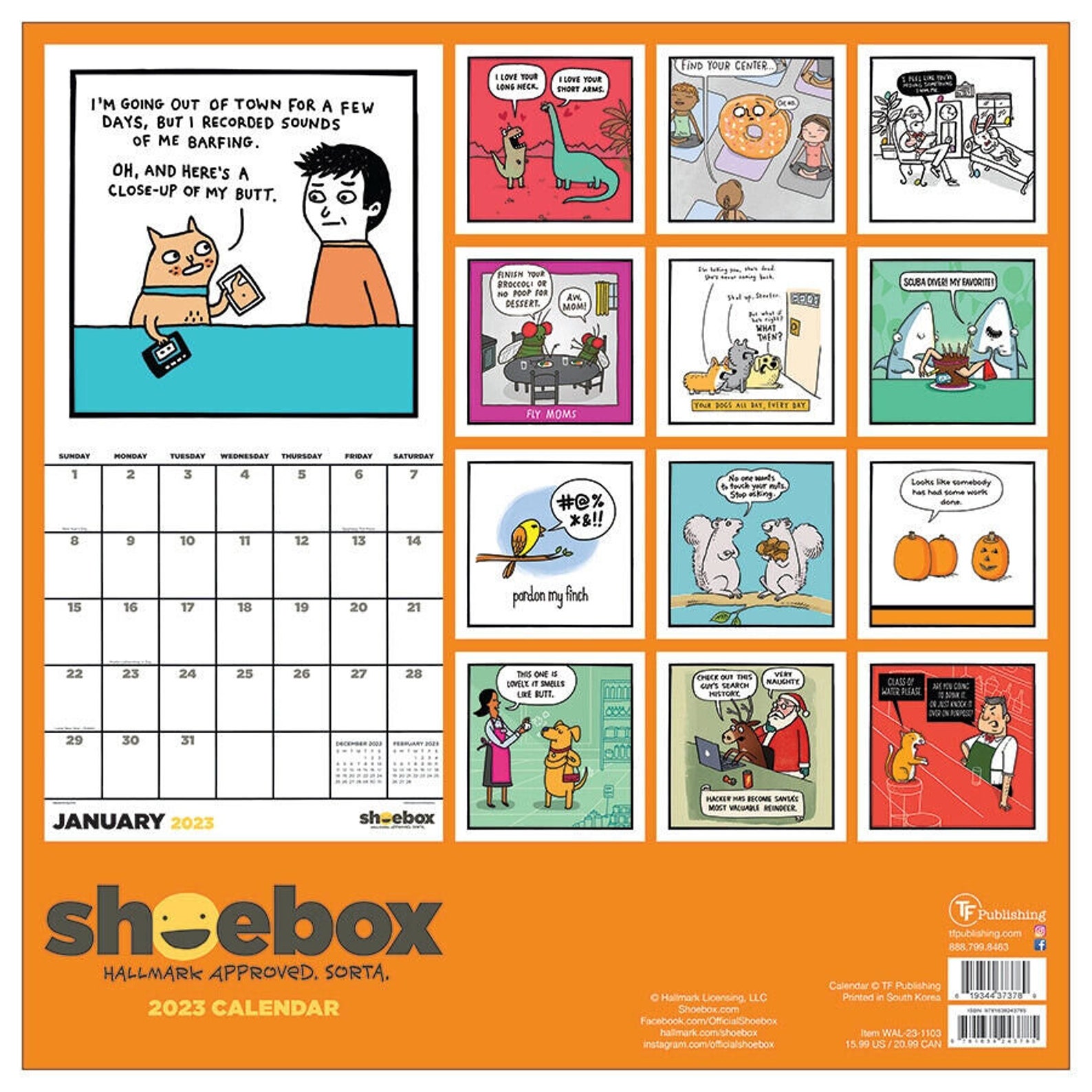 TF Publishing 2023 Shoebox Wall Calendar Etsy