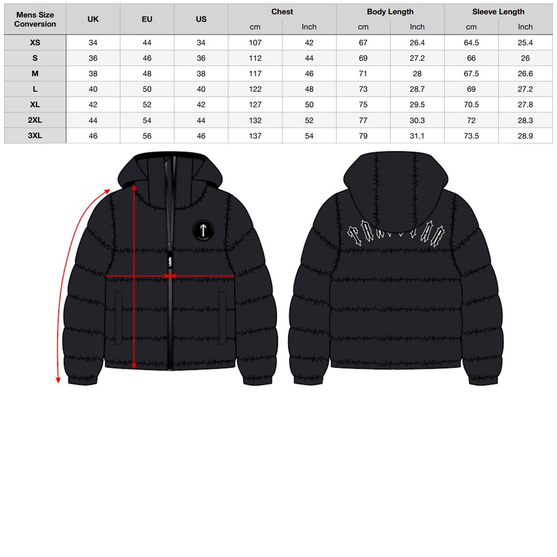 Giacca trapstar di alta qualità Londra in bianco e nero Etsy Italia