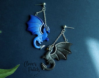 Dragon Earrings | Sgaeyl | Wyvern | Dragon Wings | Dark Academia | Medieval | Dark Romantic | Tairn | Witchy | Fantasy