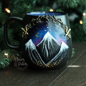 ACOTAR Mug | Rhysand Inspired Mug Night Court ACOTAR | Handmade ACOTAR Inspired Gifts | Acotar Jewelry | Goblincore | Feyre Dark Academia