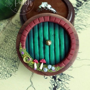 Fantasy Door Wedding Ring Box: Cottagecore Engagement Ring Holder