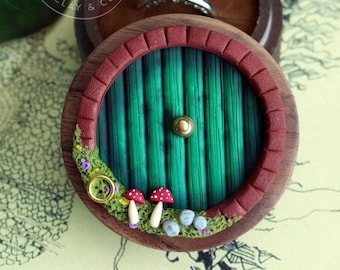 Fantasy Door Wedding Ring Box: Cottagecore Engagement Ring Holder