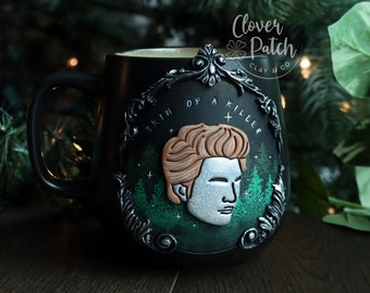 Sparkly Edward Vampire Mug | Cottagecore | Handmade | Forestcore | Fairycore | Dark Academia | Goblincore | Skin Of A Killer