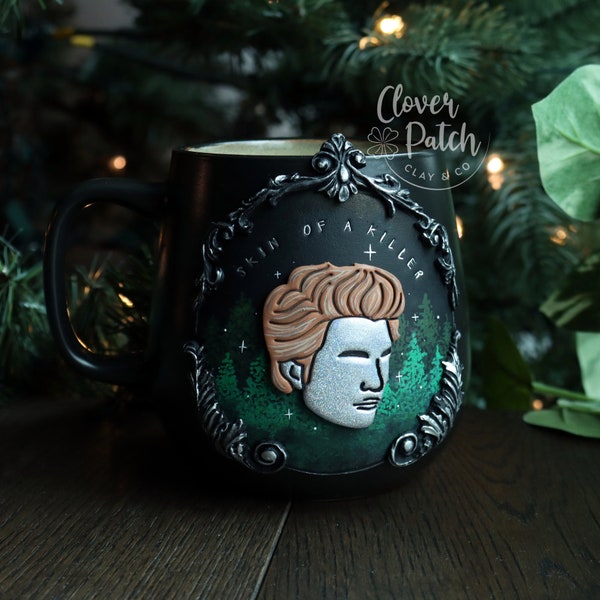 Sparkly Edward Vampire Mug | Cottagecore | Handmade | Forestcore | Fairycore | Dark Academia | Goblincore | Skin Of A Killer