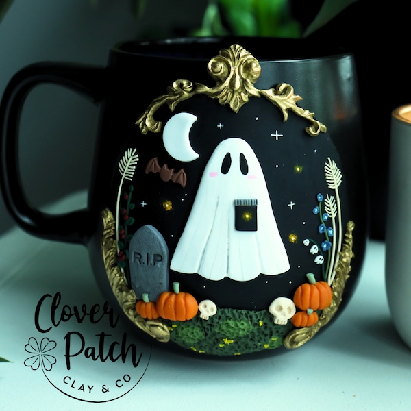 Ghost Pumpkin Mug | Fall Autumn Mug | Cottagecore | Witchy | Supernatural | Horror Movie Gifts | Cottagecore Pumpkin | Halloween Decor