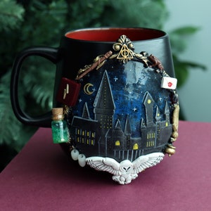 Magical Wizard Witchy Mug | Cottagecore | Handmade Mug | Forestcore | Fairycore | Dark Academia | Goblincore | School