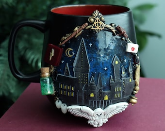 Magical Wizard Witchy Mug | Cottagecore | Handmade Mug | Forestcore | Fairycore | Dark Academia | Goblincore | School