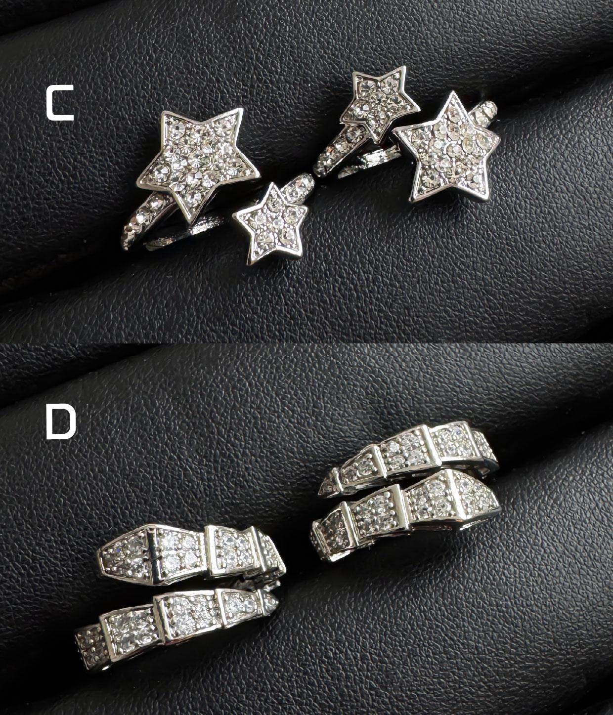 Silver Rings Y2k Y2K Celestial Silver Rings: Adjustable Star, Moon, Crystal Set - Etsy