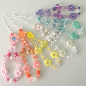 Cute Phone Charm - Y2K Colorful Beaded Phone Strap, Kpop Keychain, Gift for her, Party favor
