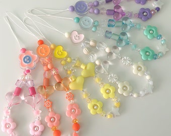 Y2K Beaded Phone Charm: Colorful Kpop Keychain, Party Favor