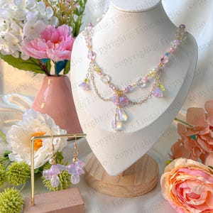 Lily of the Valley Jewelry Set – Fairycore Necklace & Earrings – Cottagecore Gift – Handmade Flower Jewelry – Vintage Garden Aesthetic