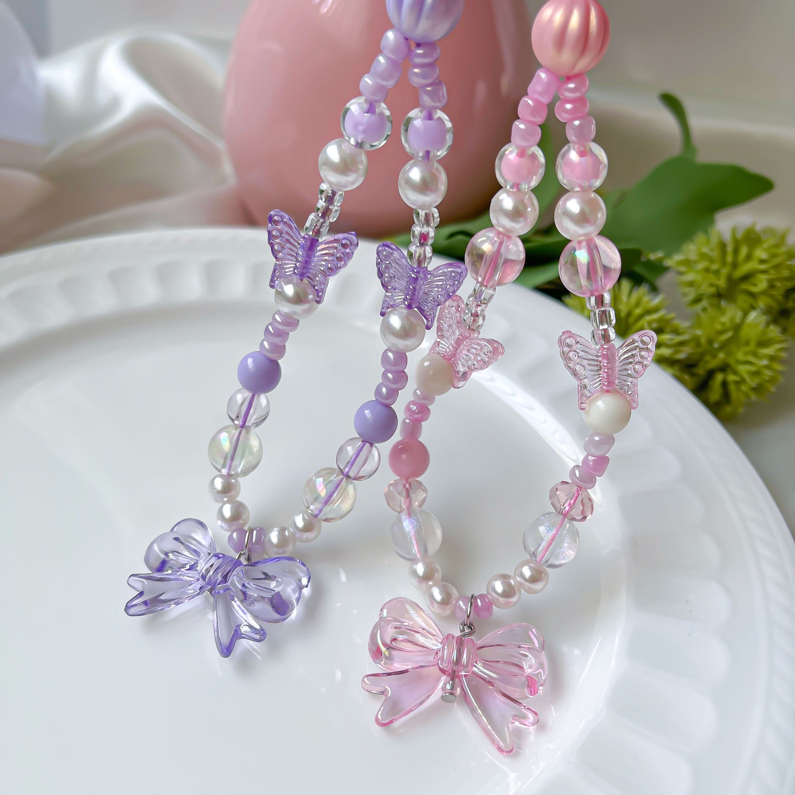 Cute Phone Charm With Bow Tie Trendy Phone Charm Strap Etsy