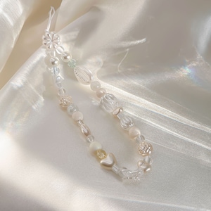 cute phone charm, Pearl Crystal Beaded Custom Phone strap, Kpop keychain, y2k fashion, Wedding gift