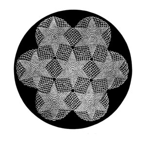 Vintage Star Design Crochet Bedspread Pattern c. 1930, PDF Digital Download