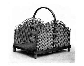 Vintage Reed Wood Basket Guide c. 1930, Pattern PDF Digital Download