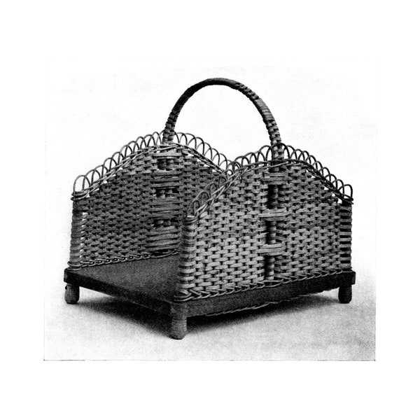 Vintage Reed Wood Basket Guide c. 1930, Pattern PDF Digital Download