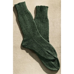 Vintage 1940s Long Classic Socks with Detail Knitting Pattern, Bernat 5466, PDF Digital Download