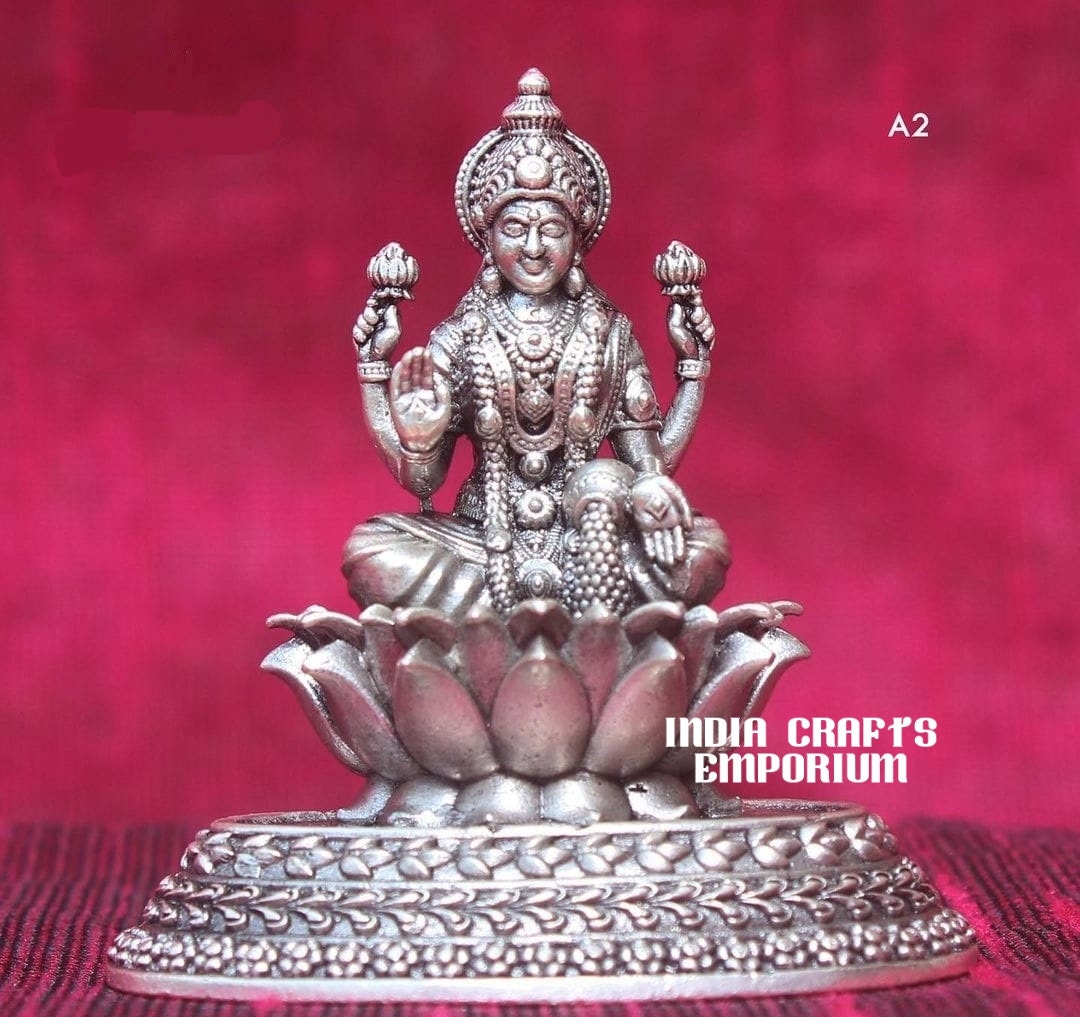 Buy Padmam Laxmi Silver Idol Laxmi for Diwali Puja Dhan Ki Devi ...