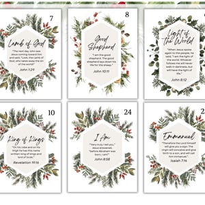 25 Names of Jesus Christ, Advent Countdown, Christmas Bible Countdown ...