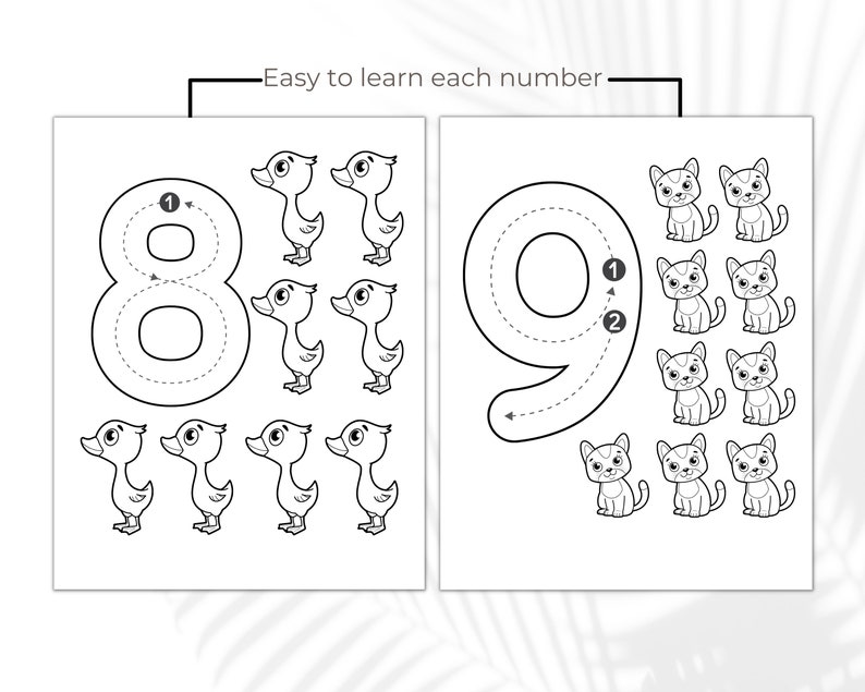 Preschool Prek Handwriting Worksheets Numbers 1-10, Tracing Practice ...