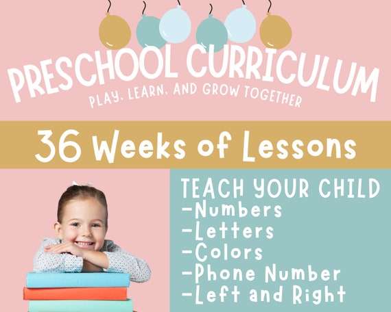 Preschool Curriculum Printable for Homeschool Teach Letters - Etsy