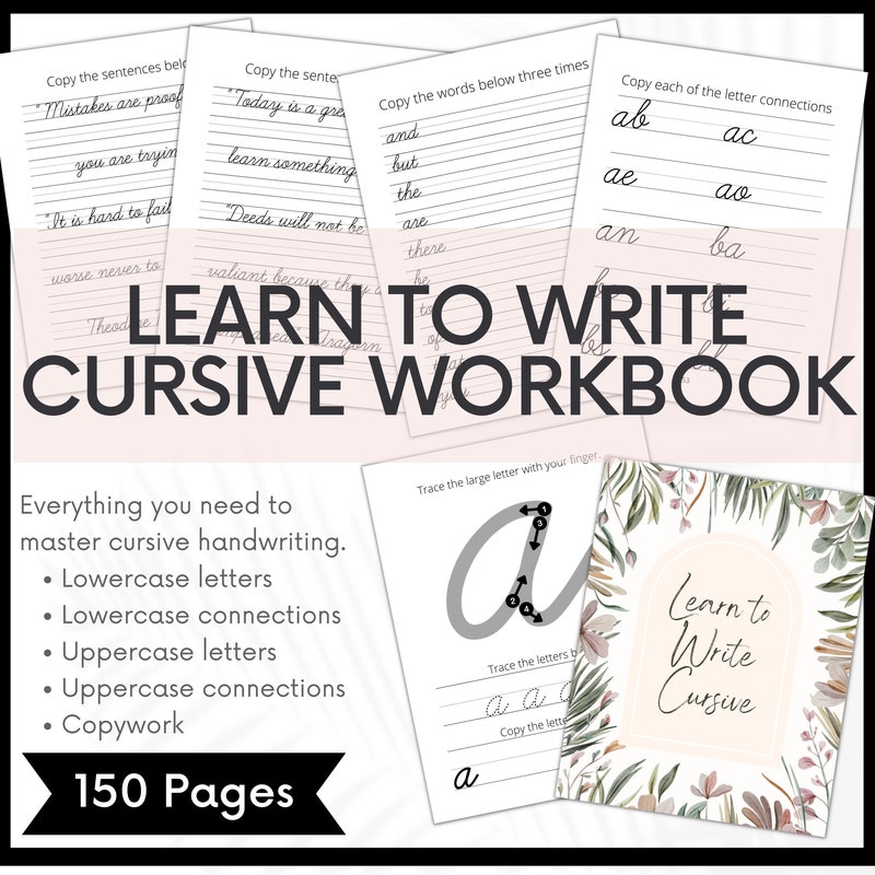 Learning How Write In - Etsy