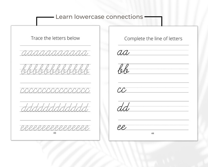 Learn to Write Cursive Workbook, Homeschool Handwriting Practice ...
