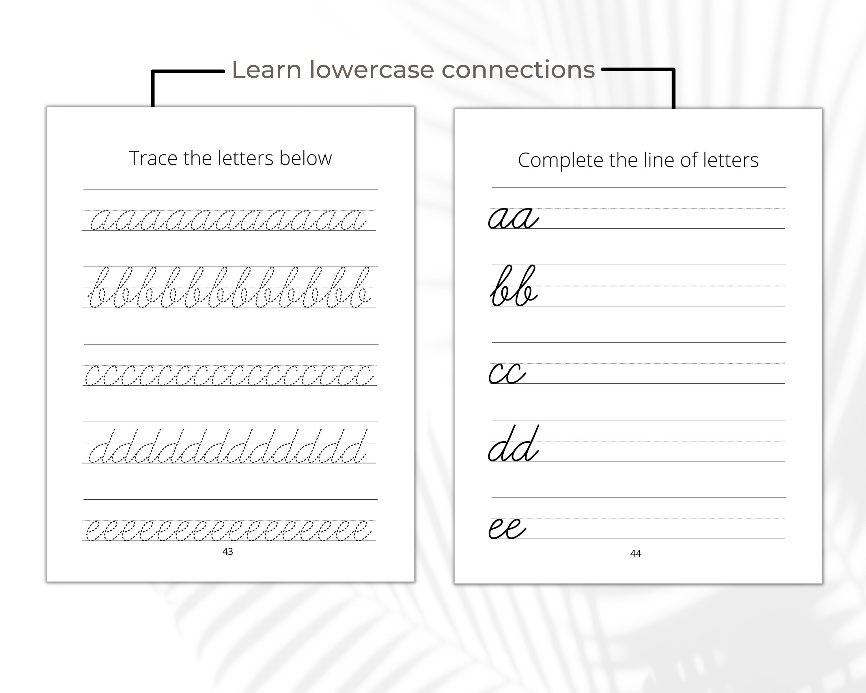 Learn to Write Cursive Workbook, Homeschool Handwriting Practice ...