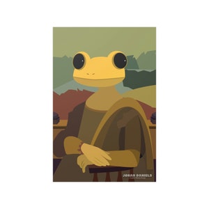 Toada Lisa Poster - Frog Art Poster