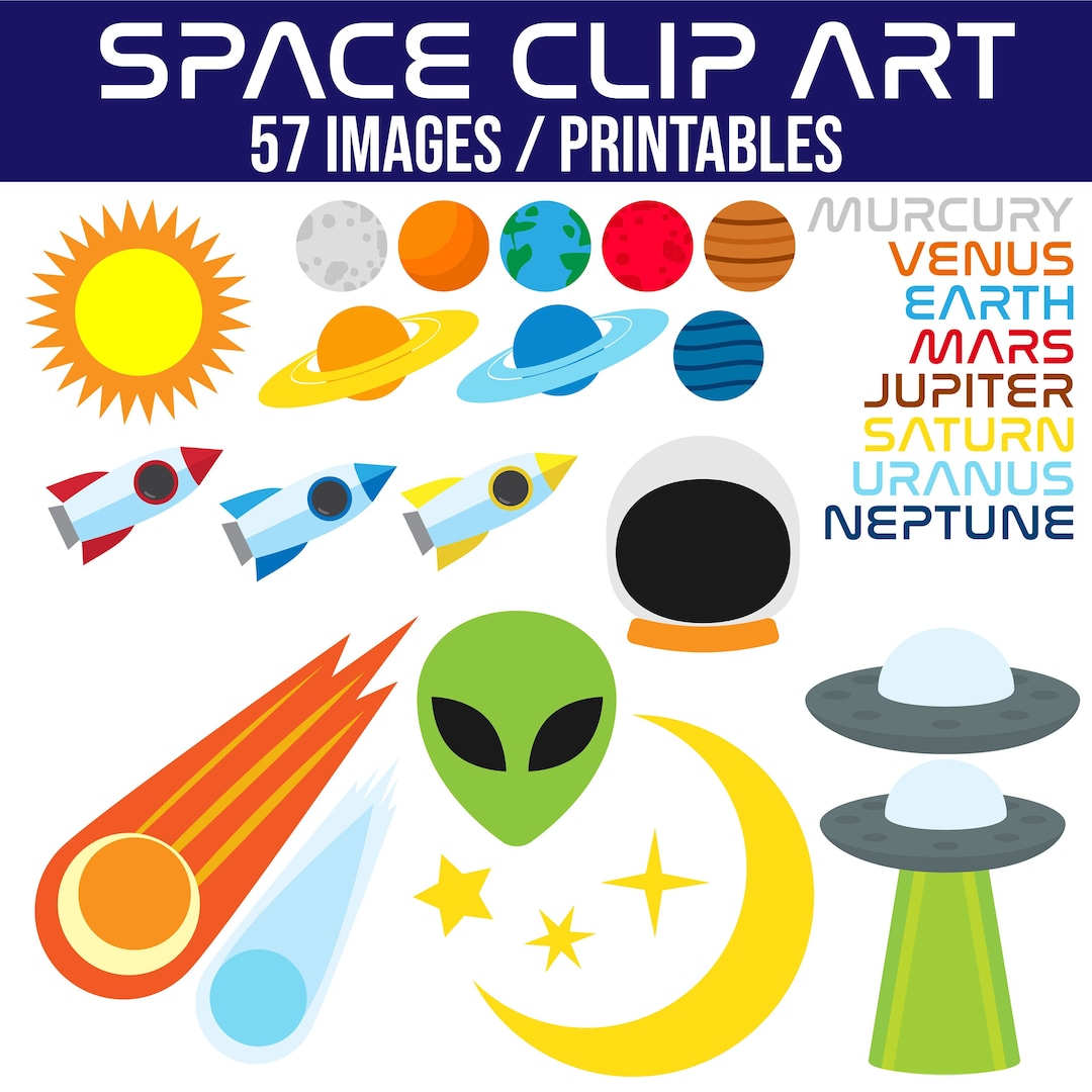 Space Clip Art - Images / Printables - 57 Images / Printables - Etsy