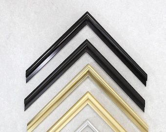 7/8"  Shiny Vertical Ridge Metal Frame - Custom-made metal frames