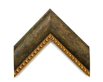 2-1/2&quot; Mottled Green/Gold Frame - Custom-made picture frames