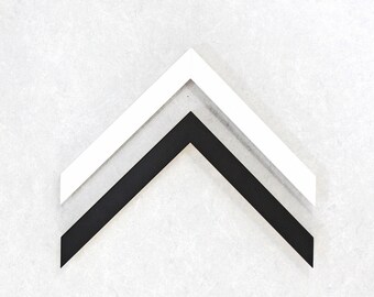 3/4" Painted White/Black - Custom-made picture frames