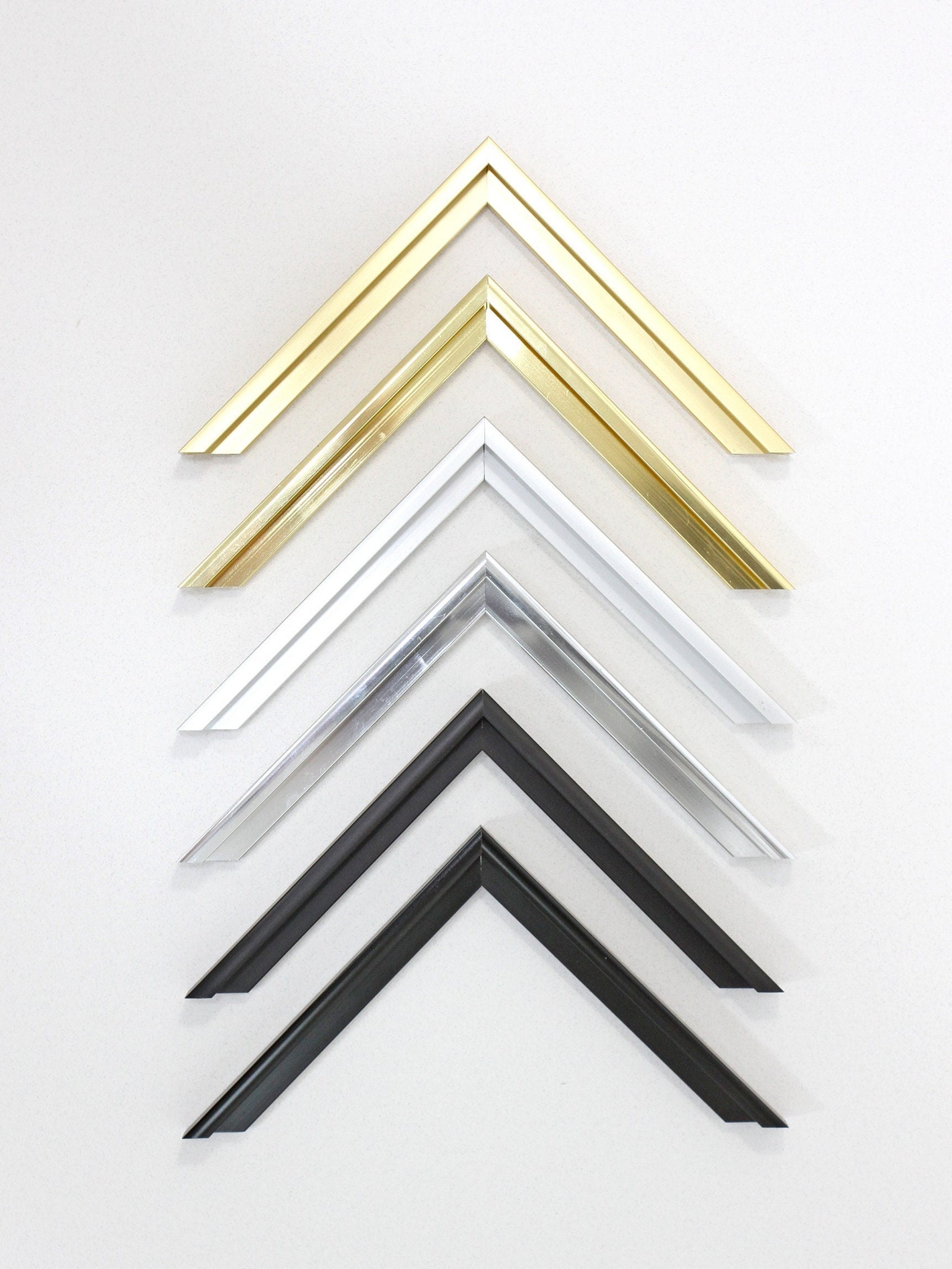 13/16" Shiny/Frosted Metal Frame - Custom-made metal frames