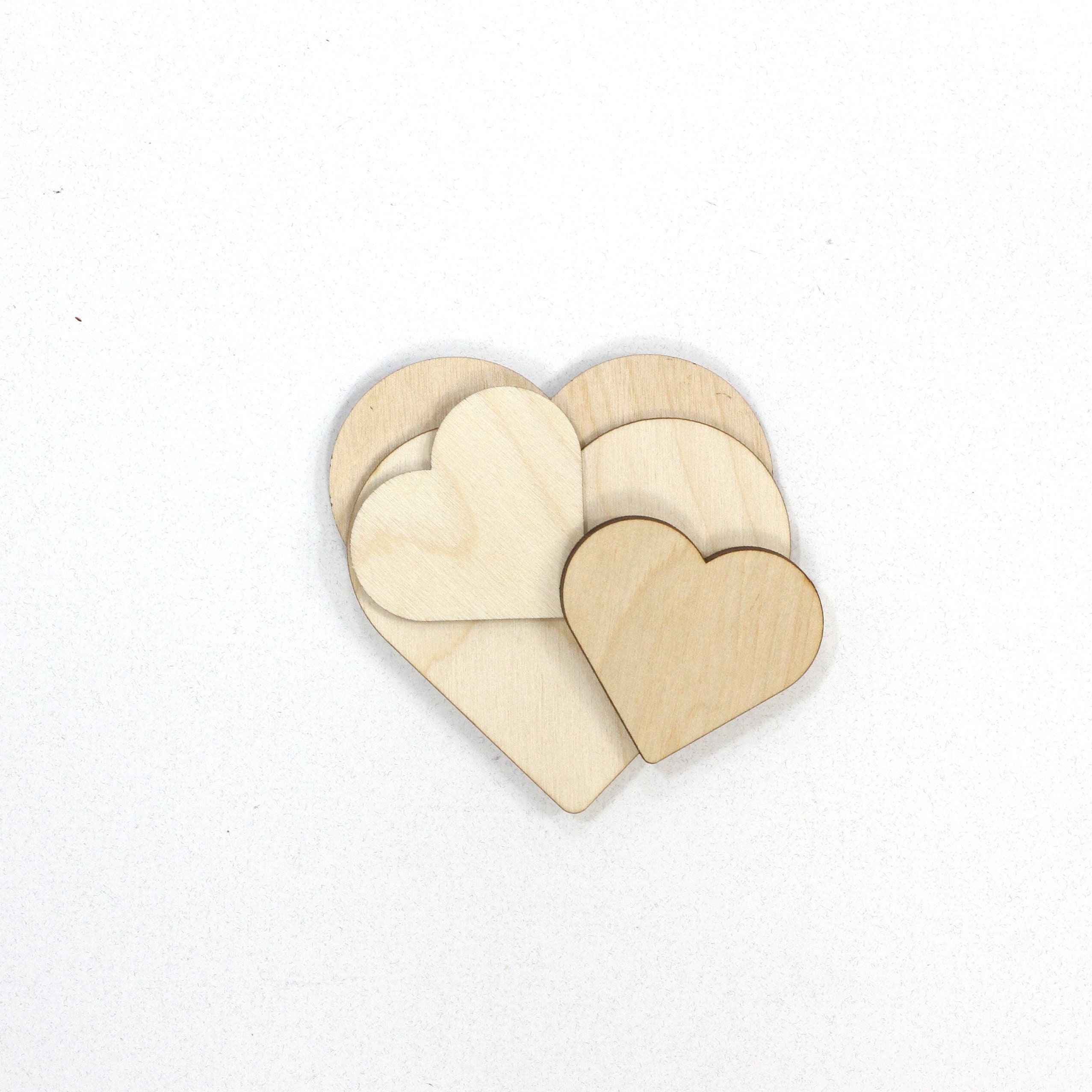 Wooden Heart Shaped Buttons for Crafts - Laser Cut - Wooden Buttons,  Knitting Buttons, Sewing Buttons, Craft Buttons