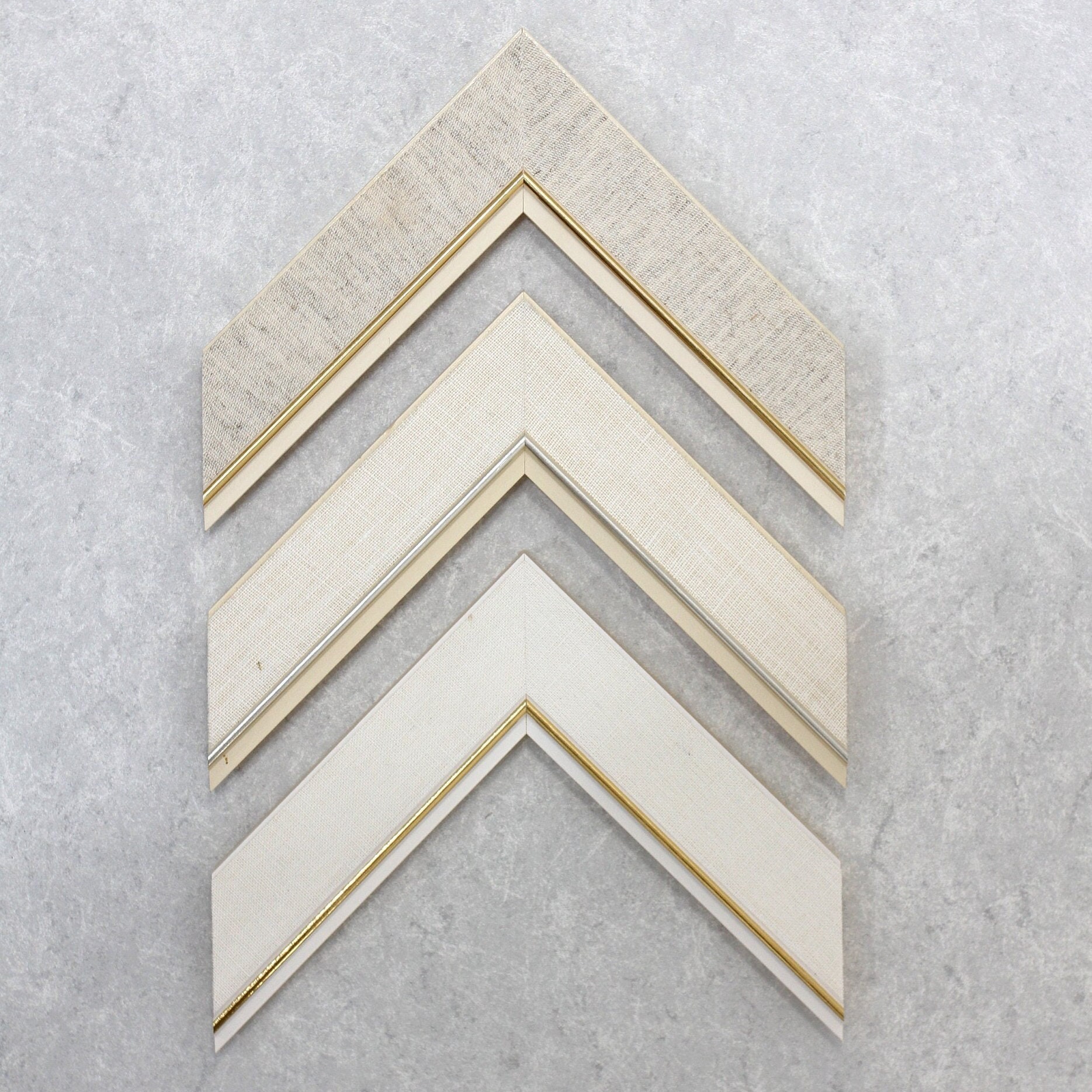 1-3/4" Linen Liner w/Gold/Silver Lip - Custom-made linen liners