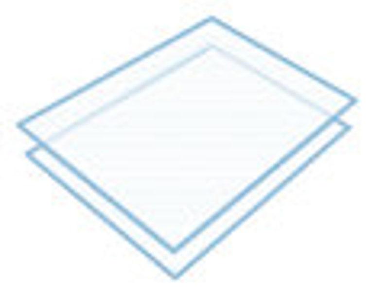 May include: Two sheets of white paper stacked on top of each other.