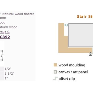 1 Inch Deep Natural Floater Frames - Wooden Floating Frames for Canvas ...